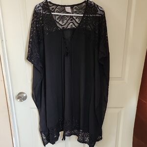 Merona Black Crochet Cover-Up